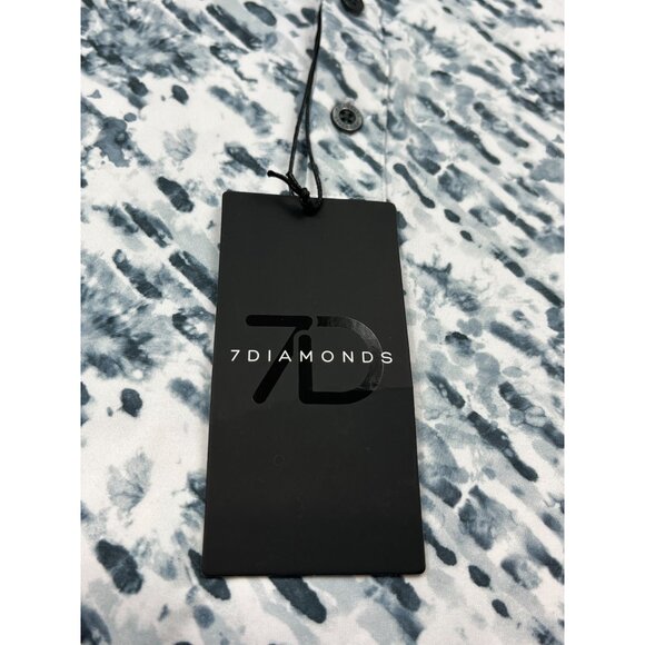 7Diamonds Mr. Blue Sky 4-Way Stretch Polo Mens Large NWD Pullover Bahamas Flag - Picture 7 of 13